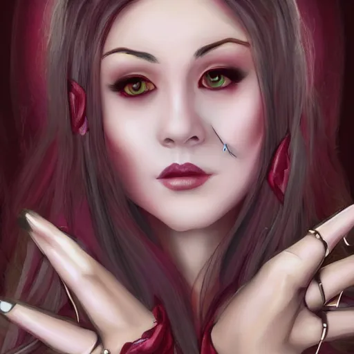 Prompt: ai rendition of the most beautiful vampire queen