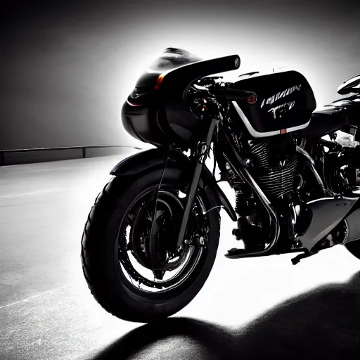 Image similar to akira motor cycle, moody lighting, shallow depth of field, 8 k, raycasting,