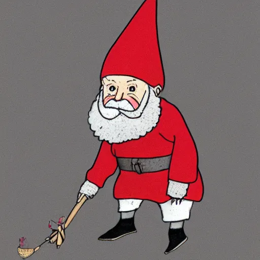 Prompt: illustration of a knome by Rien Poortvliet in the style of Rien Poortvliet