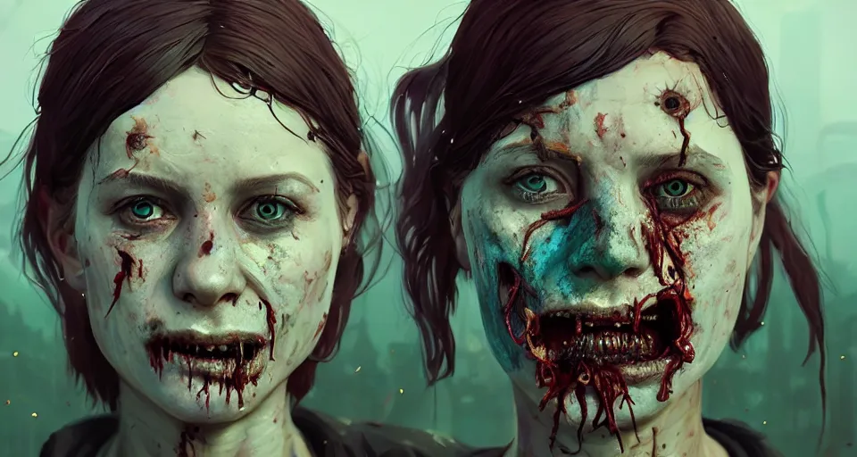 Image similar to highly detailed portrait female rotting zombie garbadge men in gta v, horrible rotting flesh, stephen bliss, unreal engine, fantasy art by greg rutkowski, loish, rhads, ferdinand knab, makoto shinkai and lois van baarle, ilya kuvshinov, rossdraws, tom bagshaw, global illumination, detailed and intricate environment