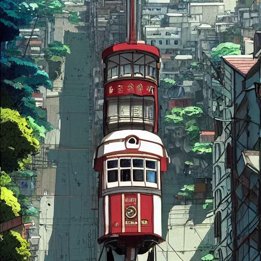 Image similar to Elevador Lacerda , Dice Tsutsumi, Makoto Shinkai, Studio Ghibli