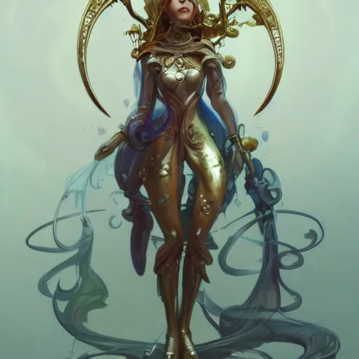 Prompt: a shiney metalic intricate detailed magical object, concept art by peter mohrbacher, featured on polycount, art nouveau, polycount, artstation hq, artstation hd