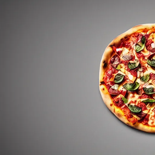 Prompt: pizza with walter white toppings, unreal, render, splash, award winning photograph