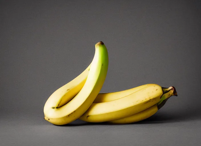 Prompt: photo still of a banana eating an apple, 8 k, studio lighting bright ambient lighting key light, 8 5 mm f 1. 8