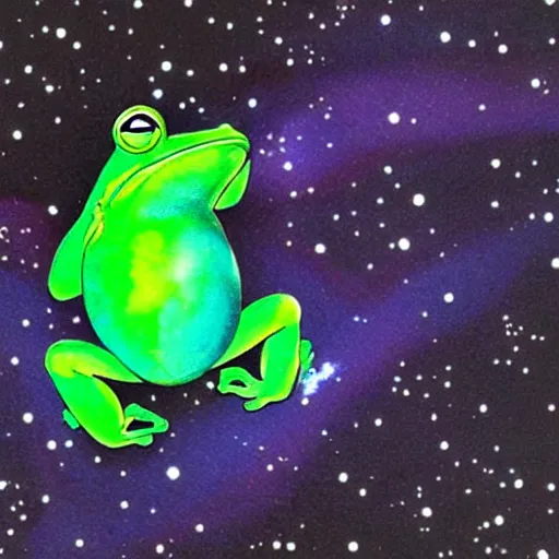 Image similar to nebula in the shape of a frog