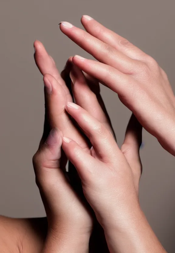 Image similar to a photo of one ultra detailed woman's palm, other hand not visible, instagram photo, studio photo