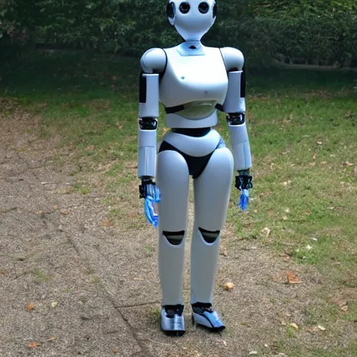 Image similar to full body shot of a female android robot inspired by ghost in the shell