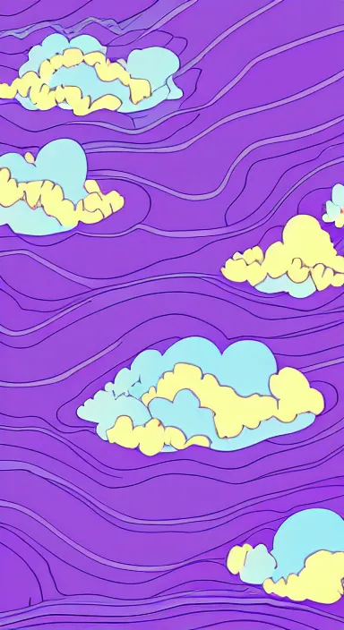 Image similar to purple floating island cartoon app background artwork, digital art, award winning