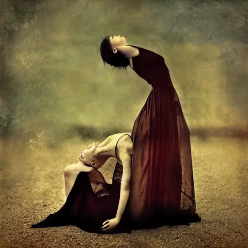 Prompt: like a rolling stone, photograph by brooke shaden