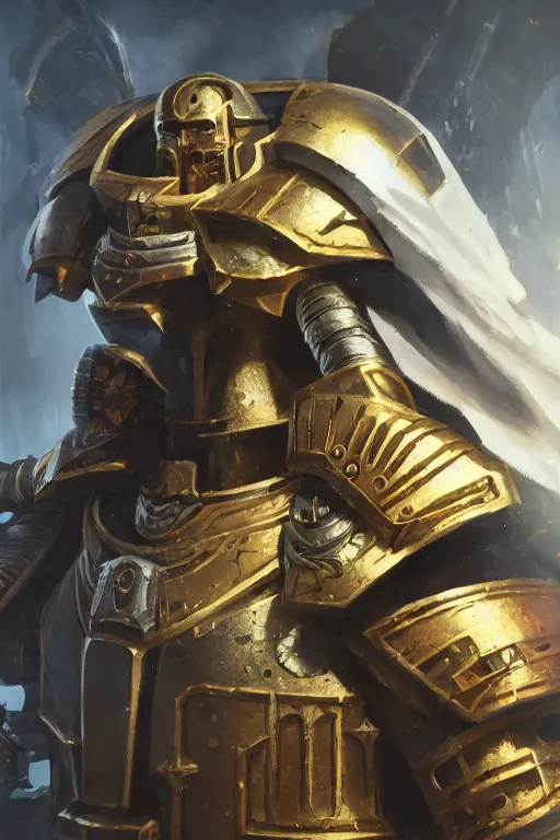 Image similar to armor portrait heros warhammer 4 0 k horus heresy fanart - the primarchs emperor by johannes helgeson animated with vfx concept artist & illustrator global illumination ray tracing hdr fanart arstation zbrush central hardmesh 8 k octane renderer comics stylized