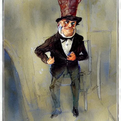 Image similar to the drunk french baron by peter de seve