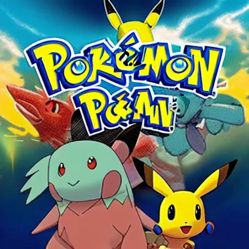 Prompt: pokemon the first movie on weed album cover