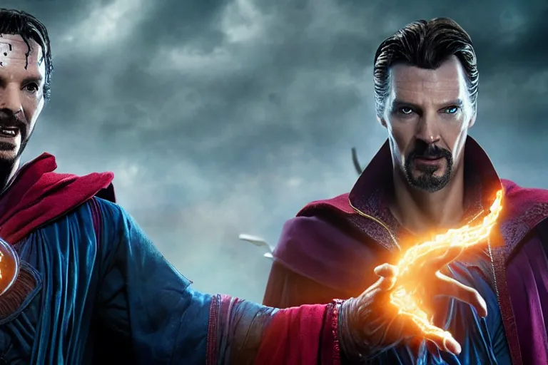 Prompt: film still of zombie zombie zombie doctor strange as a zombie in new avengers movie, 4k