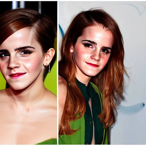 Image similar to emma watson as an avocado