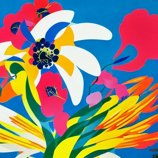 Prompt: flower by Tomokazu Matsuyama