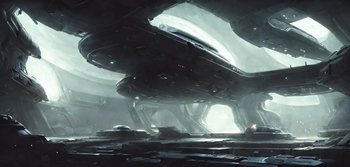 Prompt: the interior of an alien spacecraft, by greg rutkowski, trending on artstation
