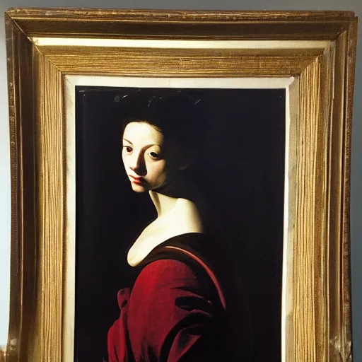 Image similar to photo of young woman by caravaggio