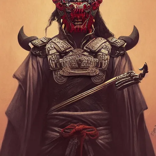 masked samurai art