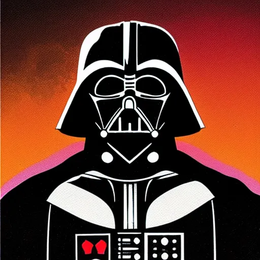 Image similar to A detailed icon of Darth Vader playing card by Petros Afshar