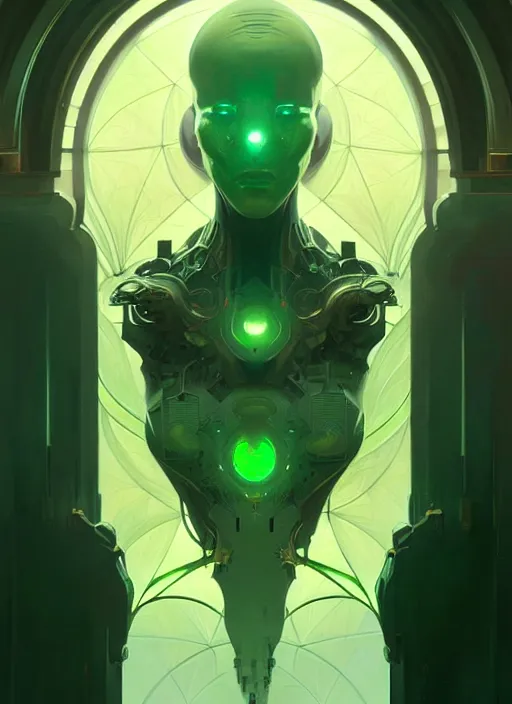 Image similar to symmetry!! green lanturn, sci - fi, global illumination!! intricate, elegant, highly detailed, digital painting, artstation, concept art, smooth, sharp focus, illustration, art by artgerm and greg rutkowski and alphonse mucha