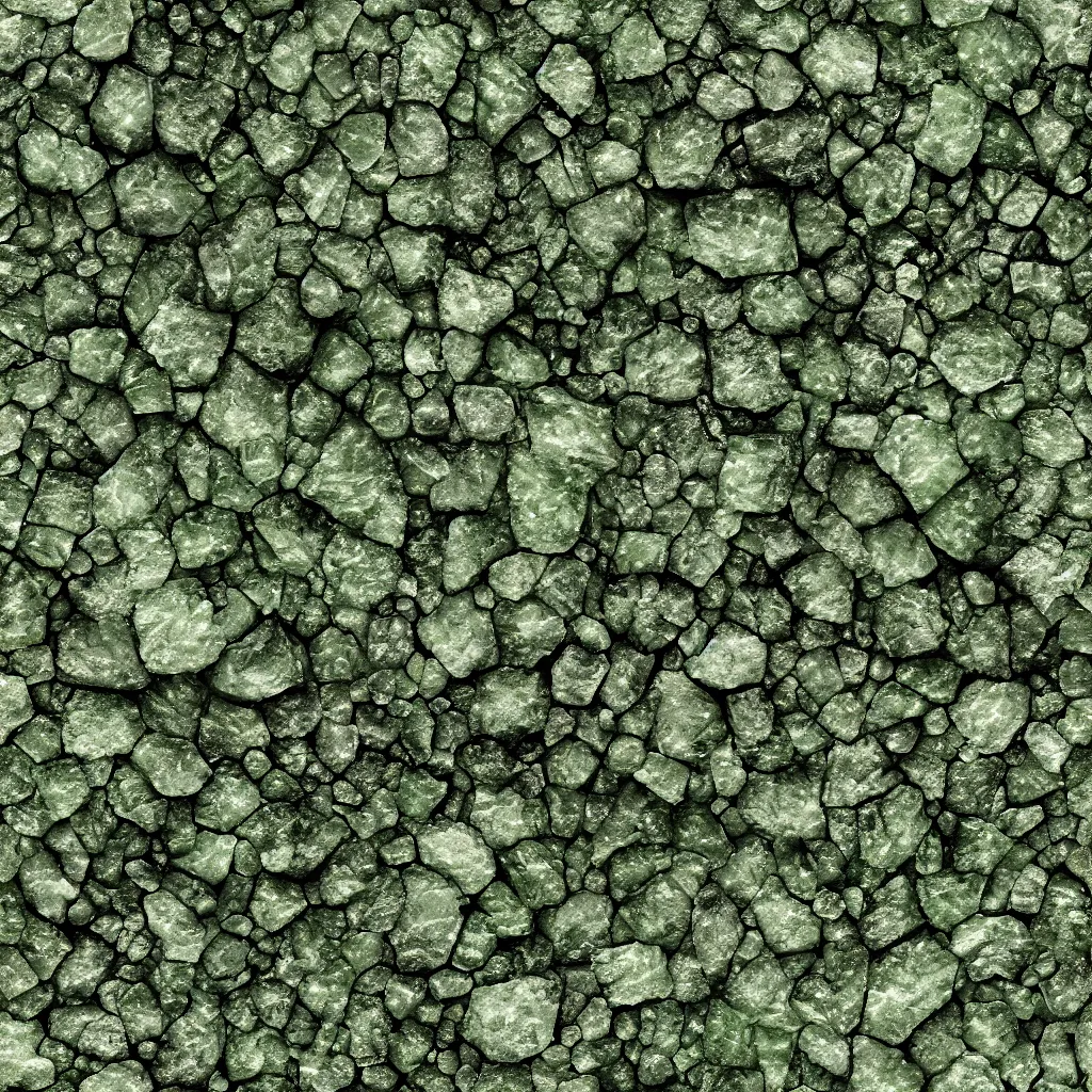 Image similar to long green crystals sticking out of the rock surface, detailed ground terrain albedo texture, flat, 2 d texture, seamless