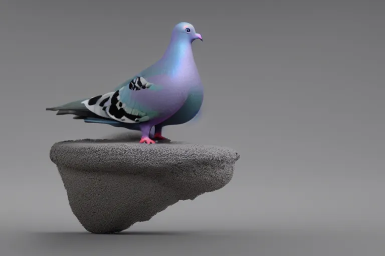 Prompt: a pigeon being sculpted from wet clay, studio lighting, studio photography, 3 d model, 3 d render, unreal engine, octane render, cgi, 8 k