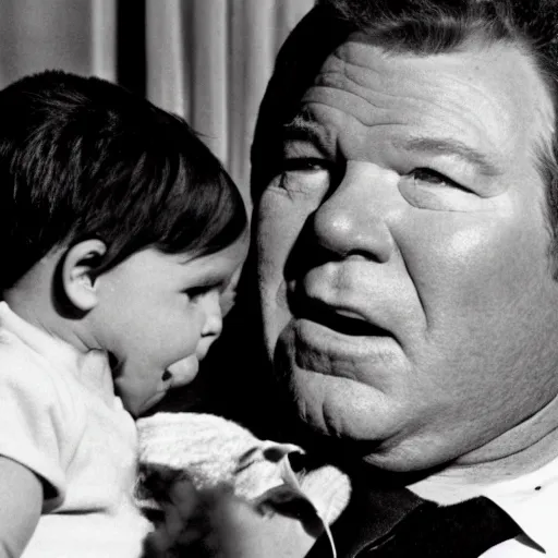 Image similar to william shatner arguing with baby