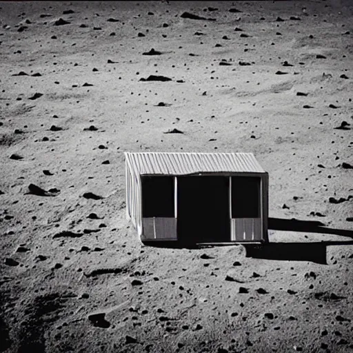 Image similar to a shed on the moon