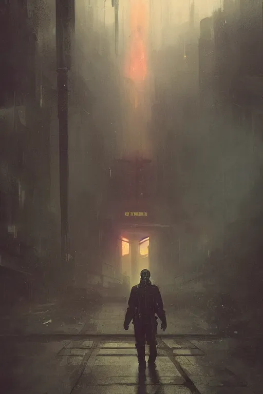 Prompt: Officer K from Blade Runner 2049. Beeple, grimshaw, thomas cole, ismail inceoglu, winslow homer, greg rutkowski, gerald brom, marc simonetti, simon stalenhag, anton fadeev, donglu yu