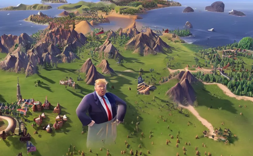 Image similar to “ trump character screen civilization 6 ”