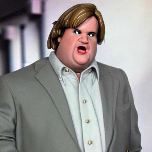 Image similar to chris farley, action figurine, ebay photo