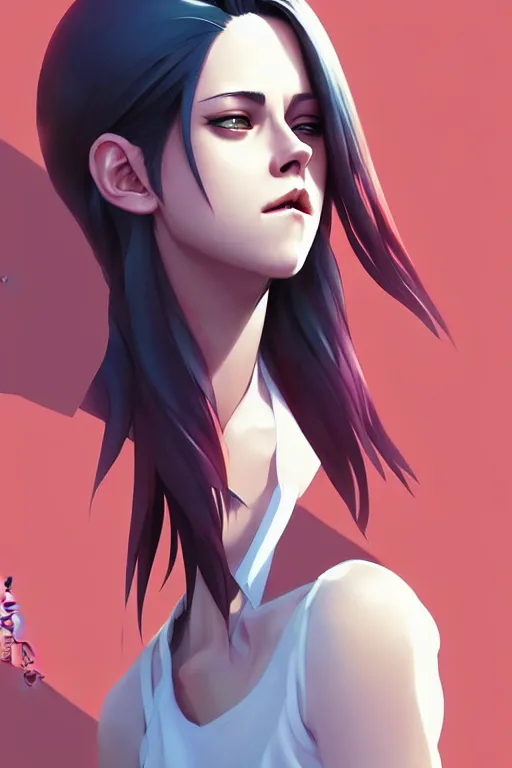 Image similar to kristen stewart, portrait shinkai makoto studio ghibli studio key hideaki anno sakimichan stanley artgerm lau rossdraws james jean marc simonetti elegant highly detailed digital painting artstation pixiv