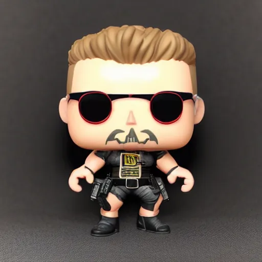 Image similar to duke nukem funko pop vinyl figure, photo realistic, highly detailed,