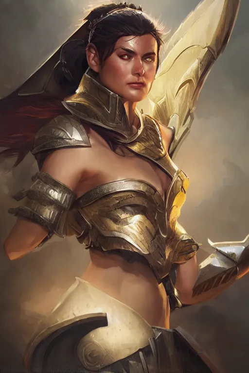 Image similar to amazon valkyrie athena, d & d, fantasy, portrait, highly detailed, headshot, digital painting, trending on artstation, concept art, sharp focus, illustration, art by artgerm and greg rutkowski and magali villeneuve