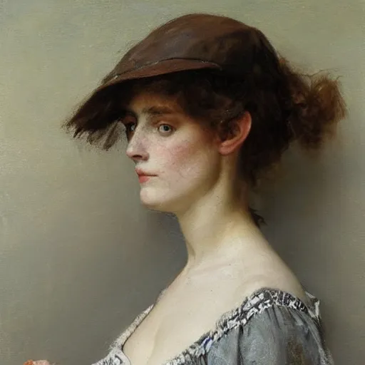 Image similar to female boxer by alfred stevens