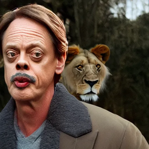 Image similar to lion steve buscemi,