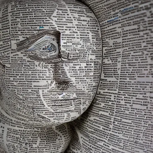 Image similar to intelligence emerging in large language model artificial intelligence. canon 5 d 5 0 mm lens. intricate papier - mache