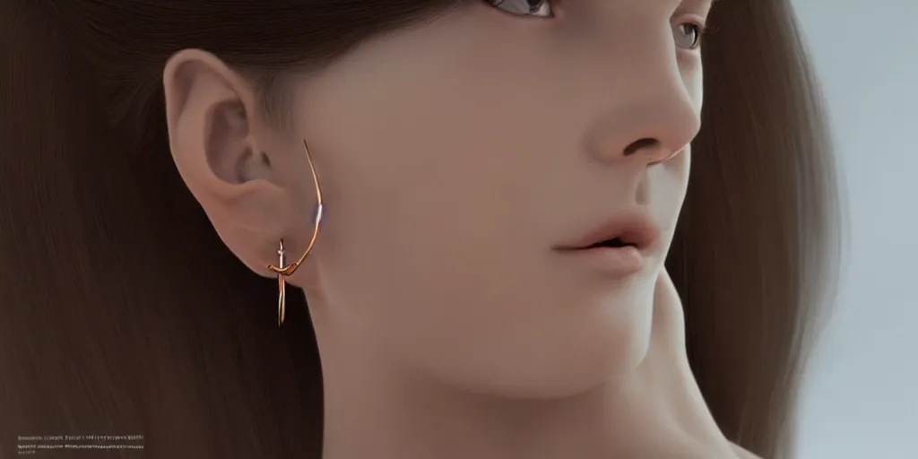 Image similar to simple earring design, jewelry design, wood, nordic, material, product design, trending on artstation, cgsociety, photo realistic, art by gerald brom, greg rutkowski and artgerm and james jean and zdzisław beksinski, 8 k, unreal engine, c 4 d