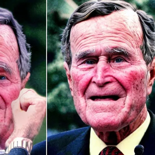 Prompt: George H.W. Bush destroys Iraq