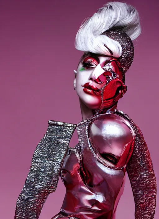 Image similar to lady gaga by nick knight, born this way, born this way album, red weapon 8 k s 3 5, cooke anamorphic / i lenses, highly detailed, cinematic lighting