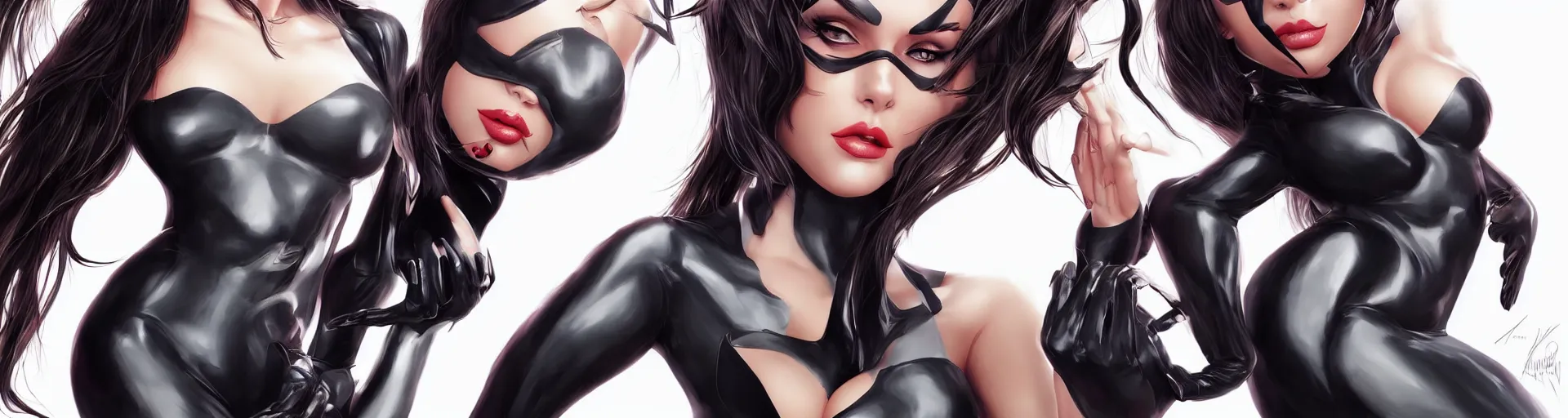 Image similar to beauty cat woman, trending on artstation, by Artgerm