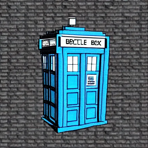 Prompt: minecraft tardis doctor who