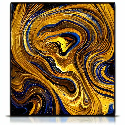 Image similar to Elaborate marble acrylic pour flow art abstract paint pouring painting, baroque motifs, swirls, kintsugi intricate roroco fractality