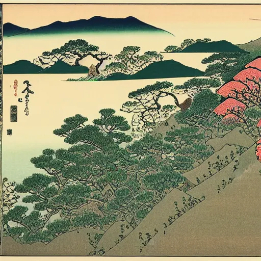 Prompt: countryside with flowers, 8k, ultra detailed, Ukiyo-e style by Katsushika Hokusai