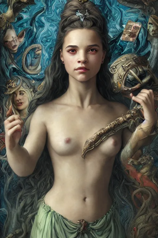 Prompt: A fantasy comic book style portrait painting of Alicia Vikander, Anya Taylor-Joy, hybrid, as an Atlantean Reptilian Warrior, François Boucher, Oil Painting, Mystical Valkyrie, unreal 5, DAZ, hyperrealistic, octane render, Regal, Refined, Detailed Digital Art, RPG portrait, William-Adolphe Bouguereau, Michael Cheval, Walt Disney (1937), Steampunk, dynamic lighting, Highly Detailed, Cinematic Lighting, Unreal Engine, 8k, HD