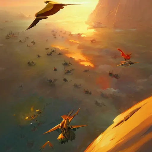 Image similar to birds eye view battle of cape ecnomus, behance hd artstation by jesper ejsing, by rhads, makoto shinkai and lois van baarle, ilya kuvshinov, ossdraws