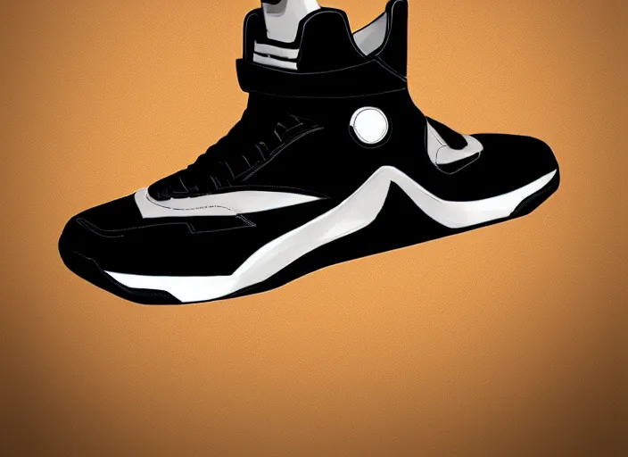 Prompt: basketball sneakers concept of domino, trending on artstation, smooth, sharp focus