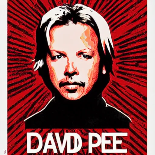 Image similar to david - spade poster by shepard fairey