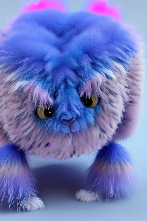 Image similar to high quality 3 d render hyperrealist very cute multipastel dotted fluffy! tarantula cat hybrid with detailed fluffy wings!!, vray smooth, in the style of detective pikachu, hannah yata charlie immer, dramatic blue light, low angle, uhd 8 k, sharp focus