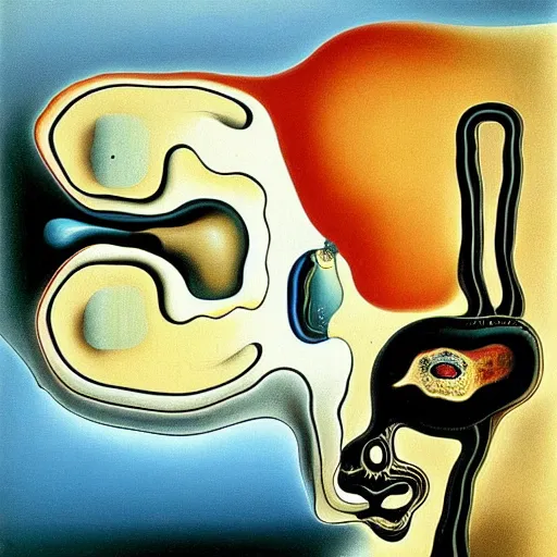 Image similar to Intracranial pressure - masterpiece by Salvador Dali